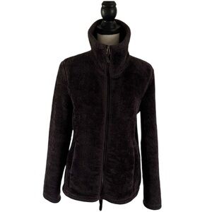 32 Degrees Heat Dark Purple Sherpa Zip Up Jacket Size Small
